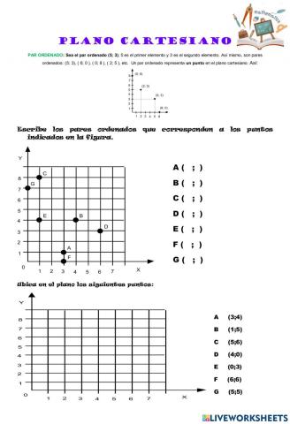 Coordenadas , parejas ordenadas