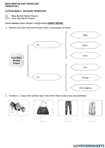 RBT T1 Reka bentuk Fesyen