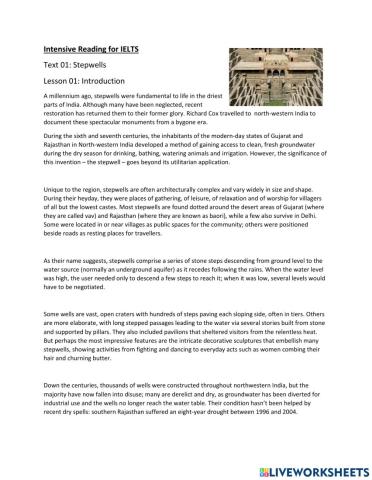 IELTS Text 01 Lesson 01