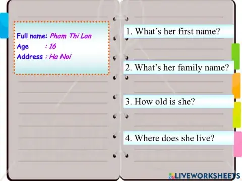 Grade  7 - Unit  1 - Personal information