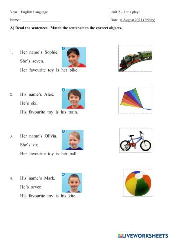 Unit 2 - Let's play!