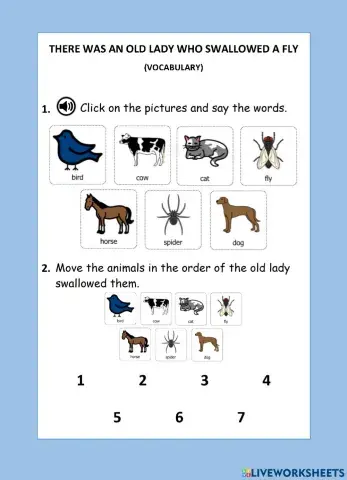Year 1 -  There was an old lady who swallowed a fly