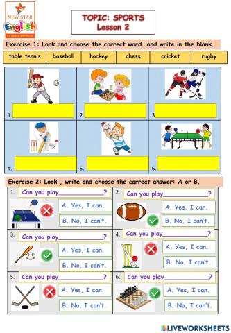 Sports Lesson 2