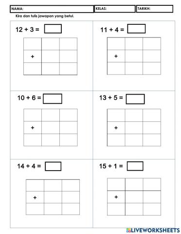 Tambah dalam bentuk lazim lingkungan 20