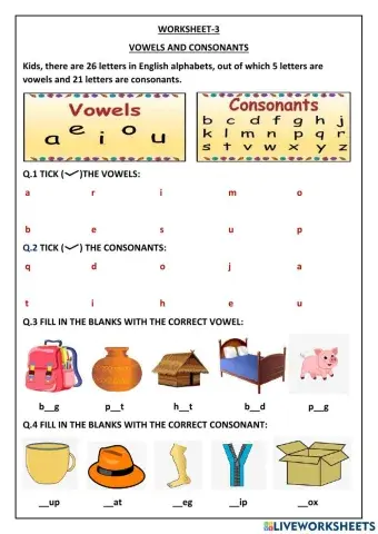 Vowels and Consonants