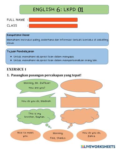 Introduction & Greetings