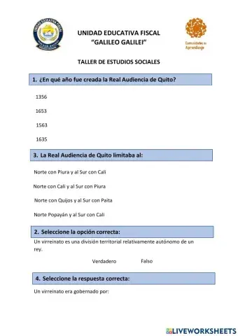 La Real Audiencia de Quito