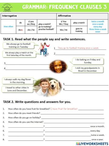 Unit 2 - Frequency clauses II