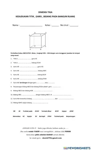 Uji Kedudukan pada Dimensi Tiga