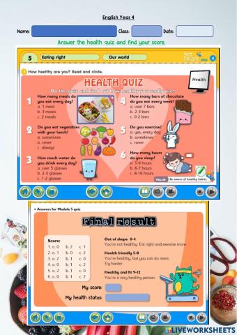 Year 4: Eating Right 4