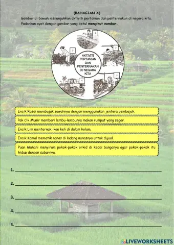 Bahagian a- pertanian & penternakan
