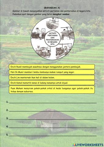 Bahagian a- pertanian & penternakan