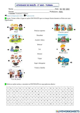 5° ano - INGLÊS - 04-08-21