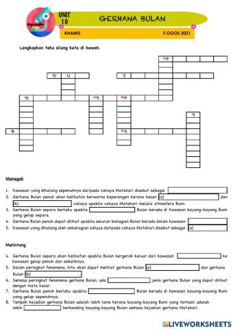 Teka silang kata (2) unit 10 gerhana bulan