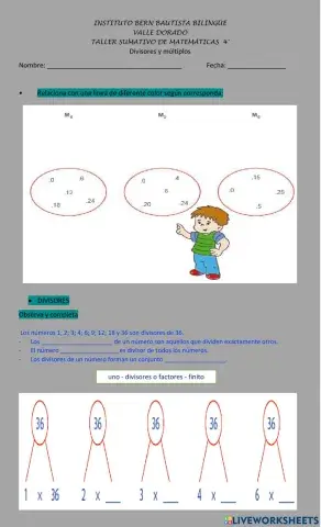 Divisores y múltiplos
