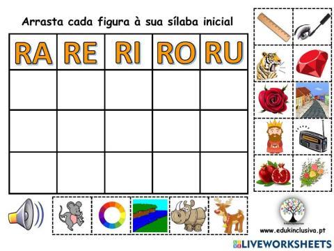 Jogo interativo – sílabas – ra-re-ri-ro-ru