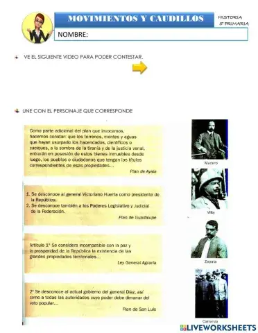 Caudillos  y constitución 1917