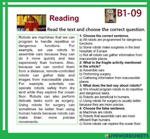 B1-09 Reading Unit 9 Robots