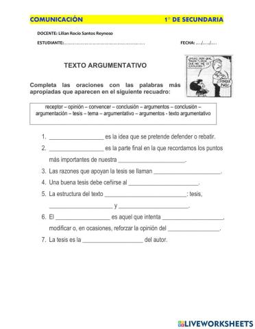 Textos argumentativos