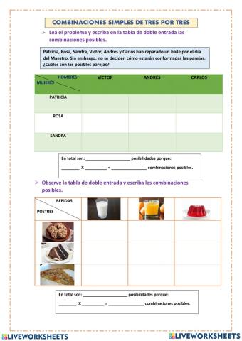 Combinaciones simples