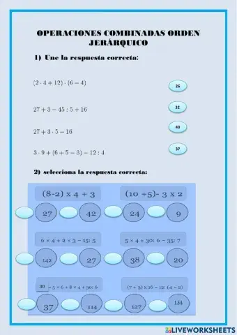 Operciones combinadas