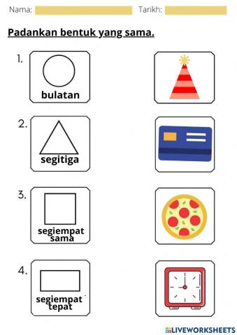 Padankan bentuk yang sama