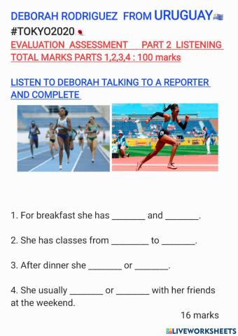 Evaluation assessment part 2 listening comprehension