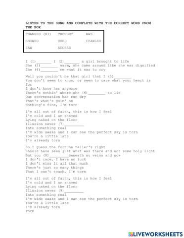 Simple Past Torn (1D version)