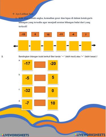 LKPD Mengurutkan dan Membandingkan Bilangan Bulat