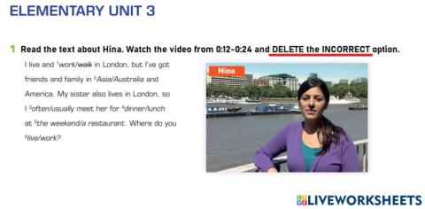 Unit3 ex2 Speak out elementary