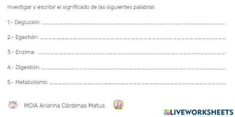 Glosario aparato digestivo