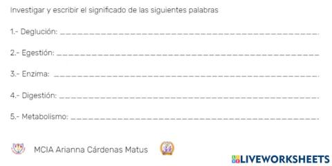 Glosario aparato digestivo