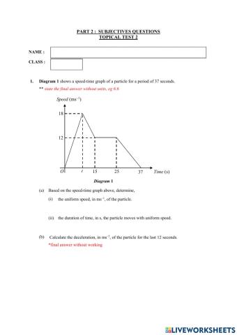 Part b topical test 2