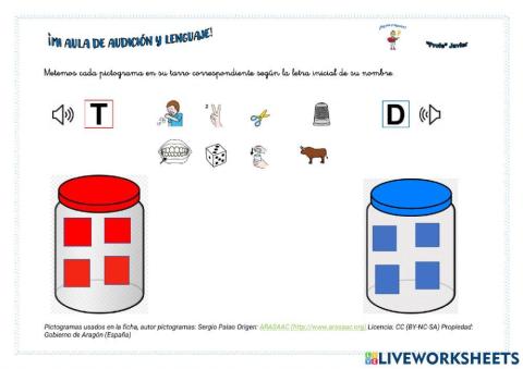 Conciencia fonológica FONEMAS -t- y -d-