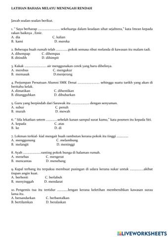 Praktis berformat pt3 bm