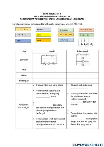 7.2 Litar bersiri dan litar selari
