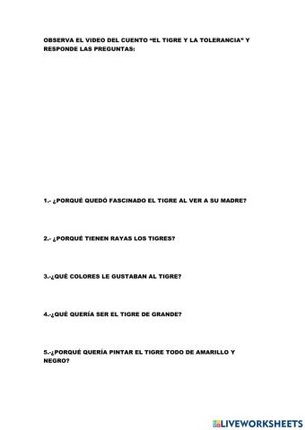 El tigre y la tolerancia