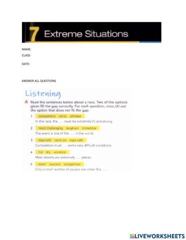 Close-up unit 7:listening