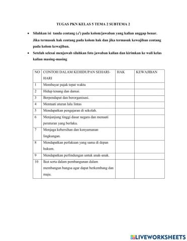 Soal tema 2 subtema 2 pkn kelas 5