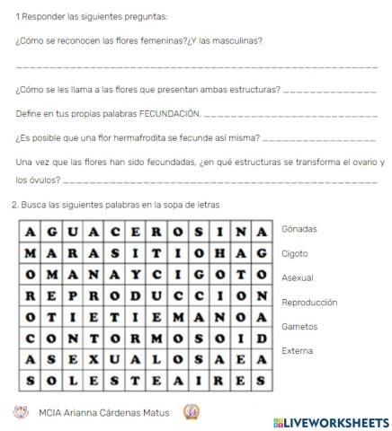 Actividades reproducción