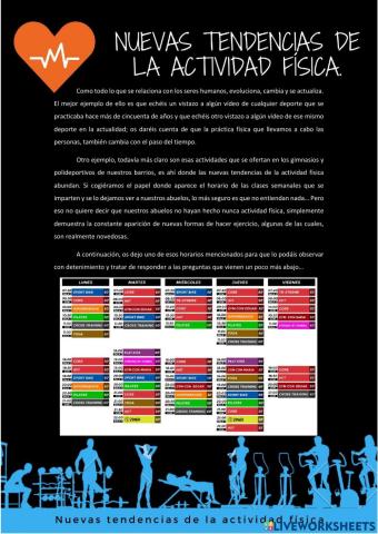 Nuevas tendencias de la actividad física