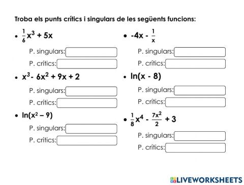 Punts crítics i singulars