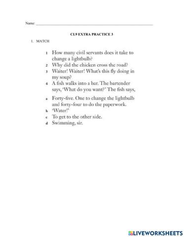 CL9 Extra Practice 3