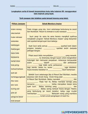 Latihan Tatabahasa - Kata Majmuk