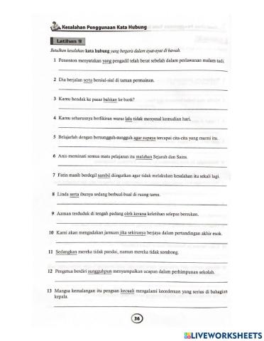 Ujian Tatabahasa (Kata Hubung)