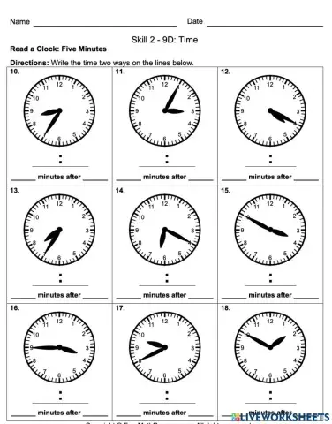 Time - to the 5 minutes