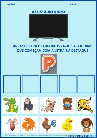 Letra p - método fônico