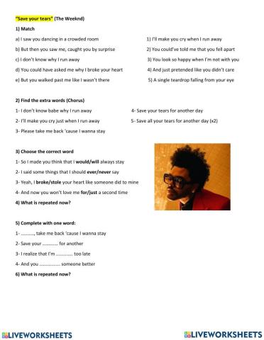 “-Save your tears” (The Weeknd)