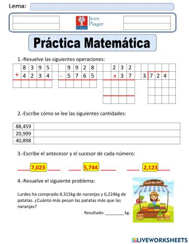 JP Practica 9 Matemáticas 6to