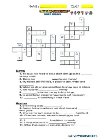 Cha-ching curriculum session 6